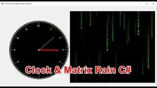 [C#] Source code Clock and Matrix Rain in Winform Control