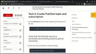 Qwiklabs # Streaming Data Processing: Publish Streaming Data into PubSub