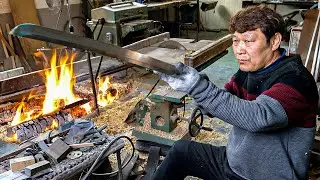 handmade sword making process of a master registered as intangible cultural heritage