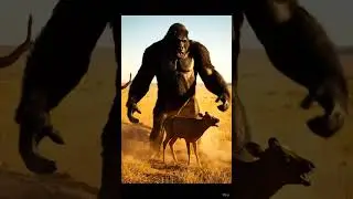 Unbelievable: Giant Primate Lifts Log to Save Trapped Calf! 🤯