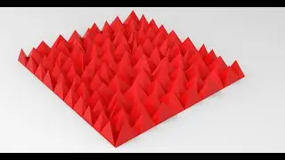PARAMETRIC FOLDED PLATE / FACADE RHINOCEROS | RHINO | GRASSHOPPER | VORONOI | KEYSHOT RENDER