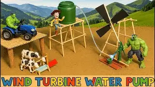 DIY mini wind turbine water pump | science project | Animal farm house project  @TopCreativeCity