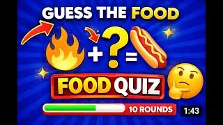 Guess the Food by Emoji Challenge 🍔 | Food Emoji Quiz Game (10 Rounds)