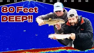 CRUSHING Spring LAKE TROUT with LIVESCOPE PLUS LVS34