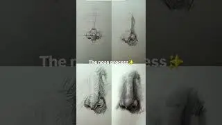 The process✨ #drawing #pendrawing #foryou #art #viralshort #sketch #draw #nosedrawing