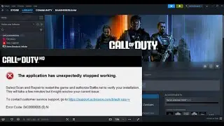 Исправление ошибки Black Ops 7 0xC0000005 (0) N/0x80070057 Приложение неожиданно прекратило работу