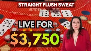 LIVE FOR $3,750 PROGRESSIVE! ULTIMATE TEXAS HOLD 'EM in LAS VEGAS! 🍀🍀