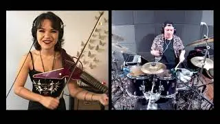 Czardas - Electric Violin and Drum cover - Mia Asano and JP Faundez