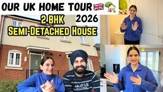 Our Current 2 Bedroom UK Home Tour🇬🇧🏡| Most Requested Vlog☺️ #ukhomes #2bhkhomesuk #semidetached 