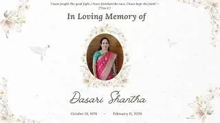 In Loving Memory of Dasari Shantha || 13-02-2026