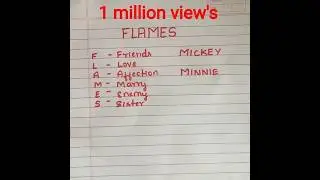 How to play flames #with 2 names