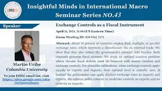 IMIM NO 43: Martin Uribe (Columbia)
