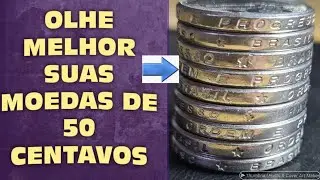 OLHE SEMPRE AS LETRAS NAS BORDAS DE SUAS MOEDAS DE 50 CENTAVOS! ELAS PODEM VALER UMA GRANA!