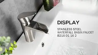 Stainless steel waterfall basin faucet