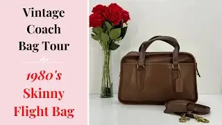 Vintage Coach Bag Tour | 1980's Skinny Flight Bag | Cristina Moda Vintage Shop