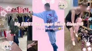My FIRST BEGINNER Ballet Class as a TEENAGER🩰🎀🩷🎧 #balletvlog #ballet #beginnerballet #shushubobo 