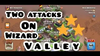 capital hall 9 using hogglider and graveyard spell strategy on wizard valley - only TWO attacks