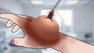 ASMR Remove Cockroach from infected hand Cyst animation