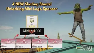 How To Complete The 4 NEW Skating Stunts! plus Mini Logo Sponsor! Riders Republic