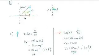 NCEA L2 Mechanics Problem Set 2023   Vectors Q2 Video Answer