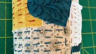 Make a vessel with your slow stitch piece #sew #sews #sewing #fabric #slowstitching #slowstitch #diy