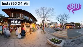 Jeonju Hanok Village Street View Insta360 X4 Air 8k 360 view