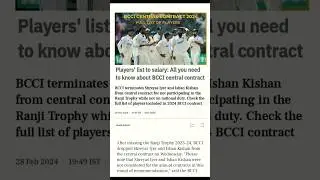 Players list to salary: All you needto know about BCCI central contract 2024