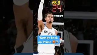 Wemby is BACK on Prime tonight 🏀👽 #Wemby #wembanyama #NBA #NBAonPrime