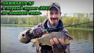 GAMMARUS NJ и первый карась 2021 по холодной воде.