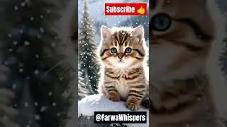 A cat's winter adventure ... ❣️❣️ #ai #shorts #baby #funny #pet