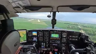 Flying Into Champaign Illinois (KCMI) After Midwest Storms | Piper Comanche 250 Oshkosh Bound