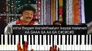 Sangeetha Megam - piano cover { Udhaya Geethame } Piano Notes - Mohan,Revathi,Lakshmi