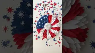 Paper Flower Tutorial, Paper Crafts, DIY Crafts, Patriotic, Memorial Day, 4th of July Decor, Cricut