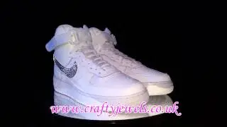 Swarovski Crystal Custom Nike Air Force 1 Hi Top