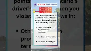 Important about Demerit Points on Ontario Driver's License - Must Know Facts