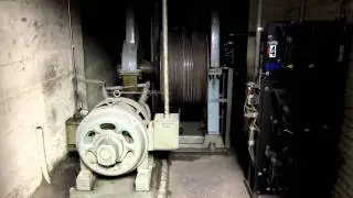 Antique Lee Hoff Freight Elevator Machine Room at Warehouse