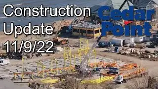 Cedar Point Construction Update 11/9/22 - Vertical Construction on the Wild Mouse!