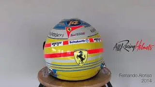 Fernando Alonso 2014 F1 Replica Helmet Scale 1:1
