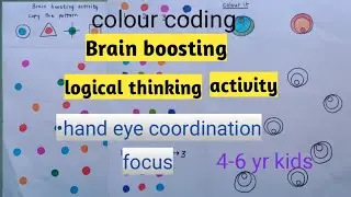 Brain boosting and logical thinking activity|| colour coding activity ||fun activity for4-6 yr kids