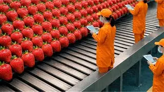 Modern Automated Strawberry Sorting Line in a High-Tech Factory