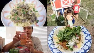 stay at home mom vlog: amazon haul + healthy lunch idea + beef stroganoff recipe