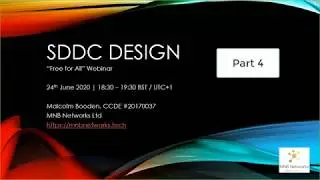 Cisco ACI Software Defined DC Design Live Webinar - Part 4 (24th June 2020)