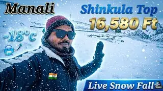 Most Beautiful and Fresh Heavy Snow Fall | Shinkula Top | Manali Snow Fall | Live Snow Fall #manali
