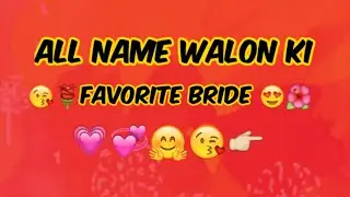 All Name Walon ki Favourite Brides😍 |Oye Hoye Celebrities