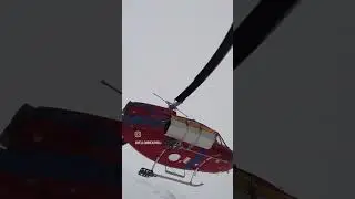 Yellowhead Helicopters Bell 212s heli-skiing in the BC interior