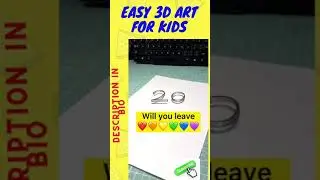 Easy 3D Art for kids / #firstshortvideo #shorts #youtubeshort  #shortvideo #diy #67