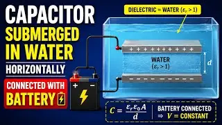 PRESSURE RISE IN THE CAPACITOR GAP HAVING A LIQUID DIELECTRIC WHEN IT IS CONNECTED TO A BATTERY