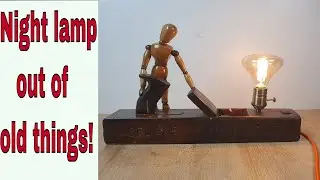 How to make lamp at home with waste material!-Vintage wooden plane lamp!