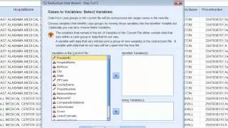 Реструктуризация данных SPSS из длинного формата в широкий