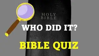 WHO DID IT?  - BIBLE QUIZ